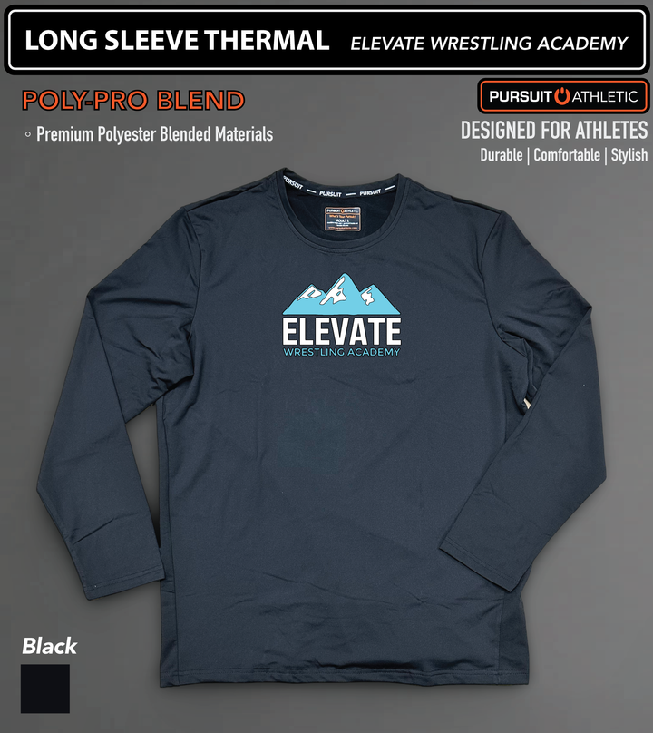LONG SLEEVE THERMAL | Poly-Pro Blend | Elevate Wrestling Academy
