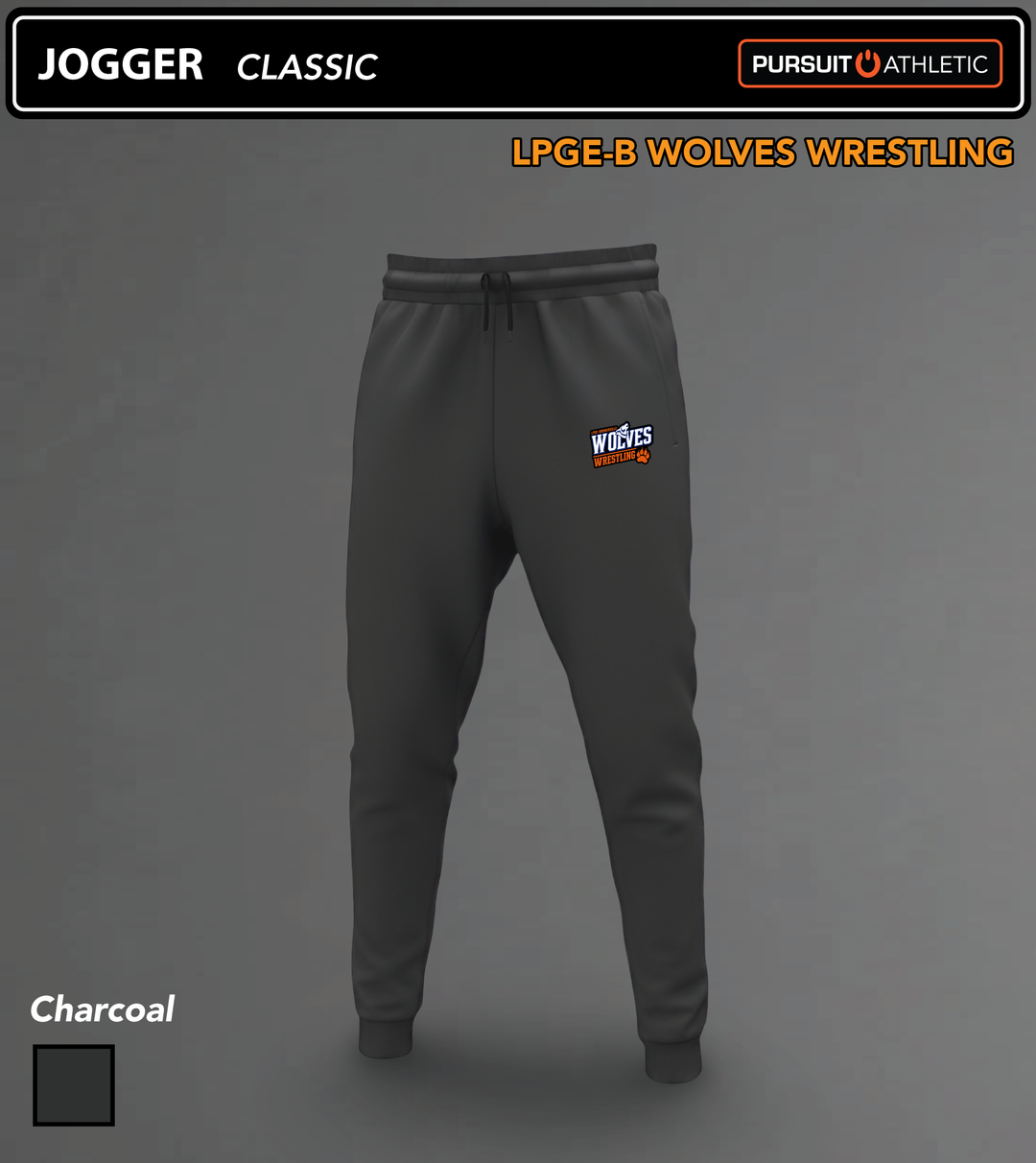 JOGGER | Classic | LPGE-B Wolves Wrestling - Charcoal