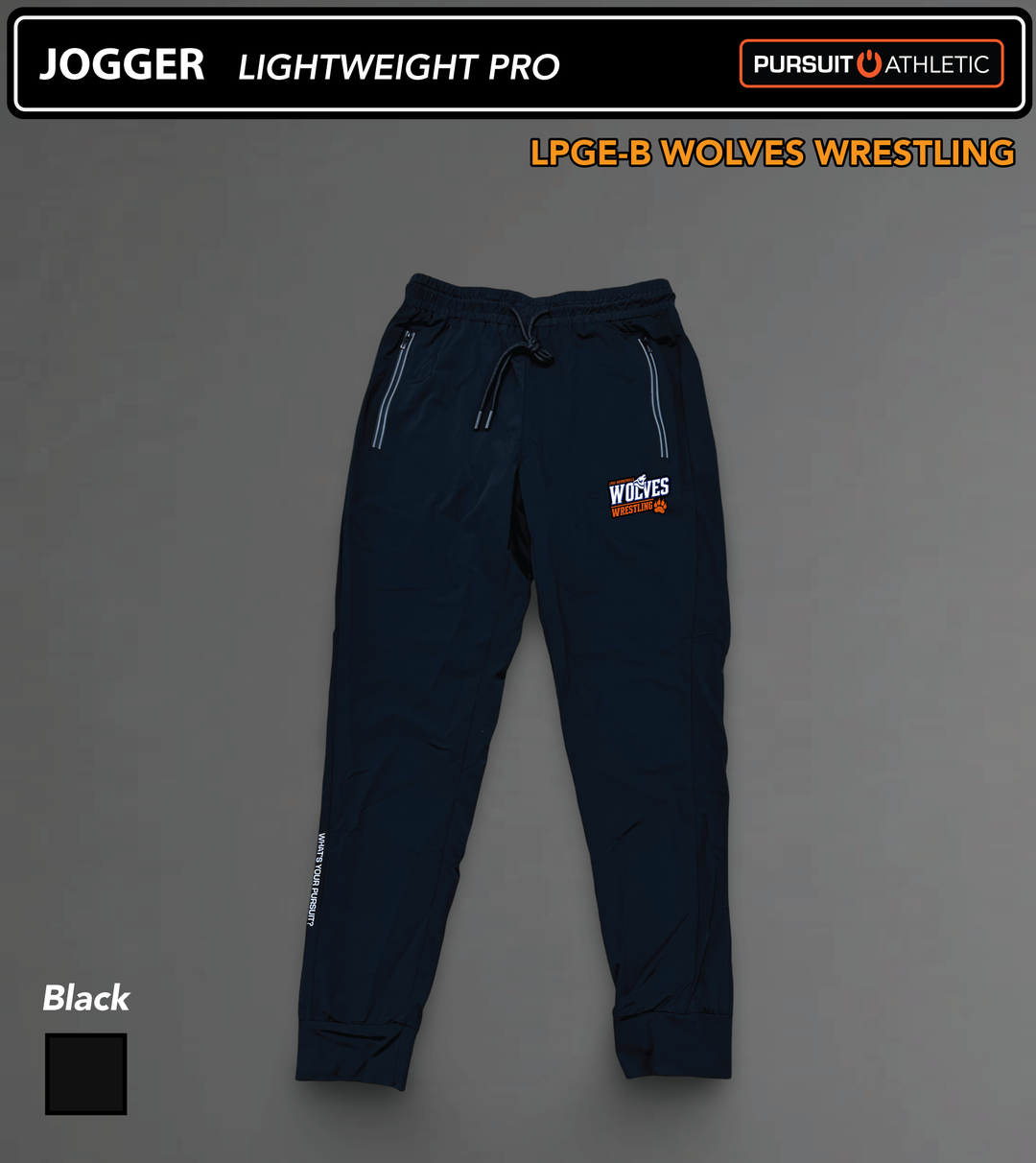 JOGGER | Lightweight Pro | LPGE-B Wolves Wrestling - Black