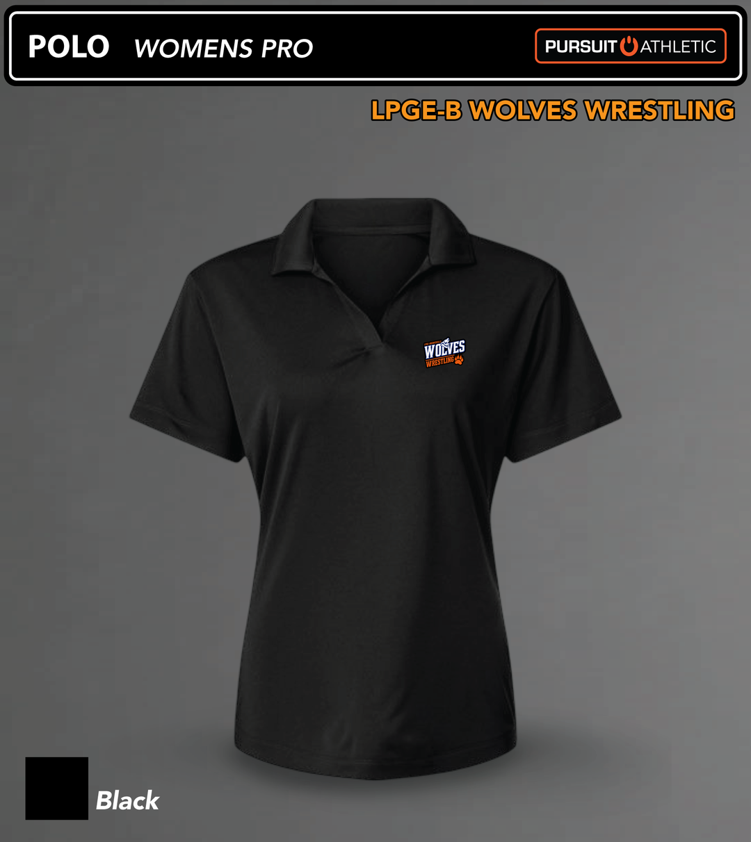 POLO | Womens Pro | LPGE-B Wolves Wrestling - Black