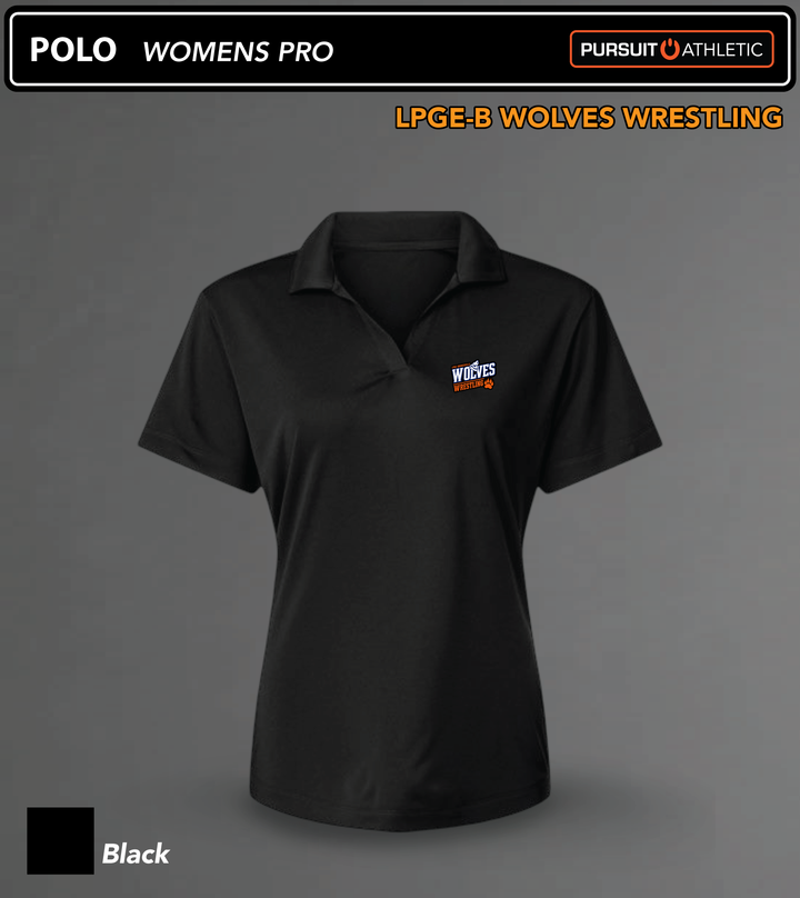 POLO | Womens Pro | LPGE-B Wolves Wrestling - Black