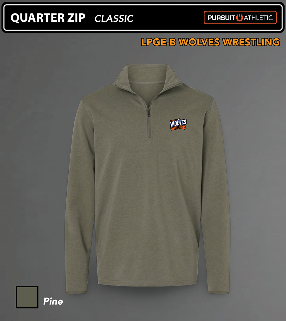 QUARTER ZIP | Classic | LPGE-B Wolves Wrestling - Pine