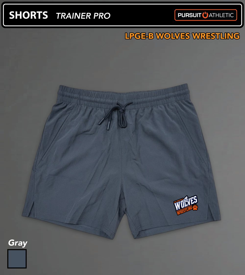 SHORTS | Trainer Pro | LPGE-B Wolves Wrestling - Gray