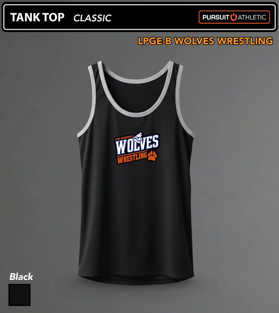 TANK TOP | Classic | LPGE-B Wolves Wrestling - Black