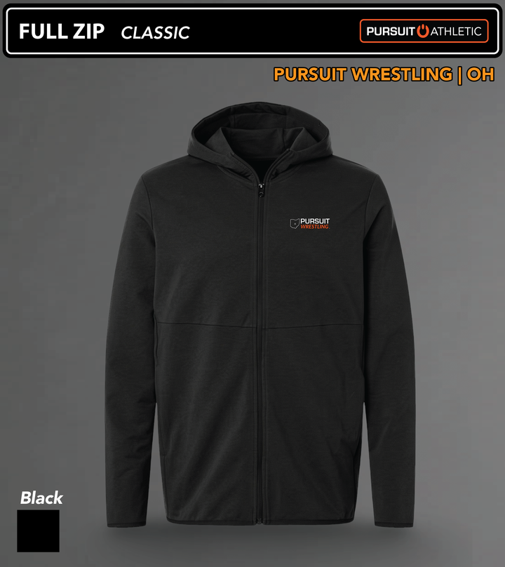 Pursuit-Wrestling-OH FULL-ZIP Classic Black