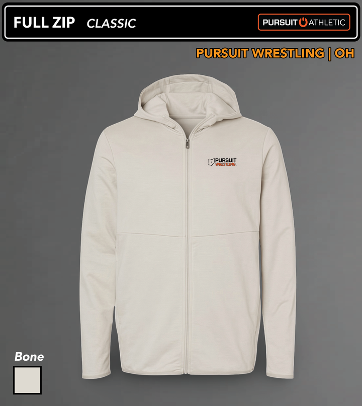 Pursuit-Wrestling-OH FULL-ZIP Classic Bone