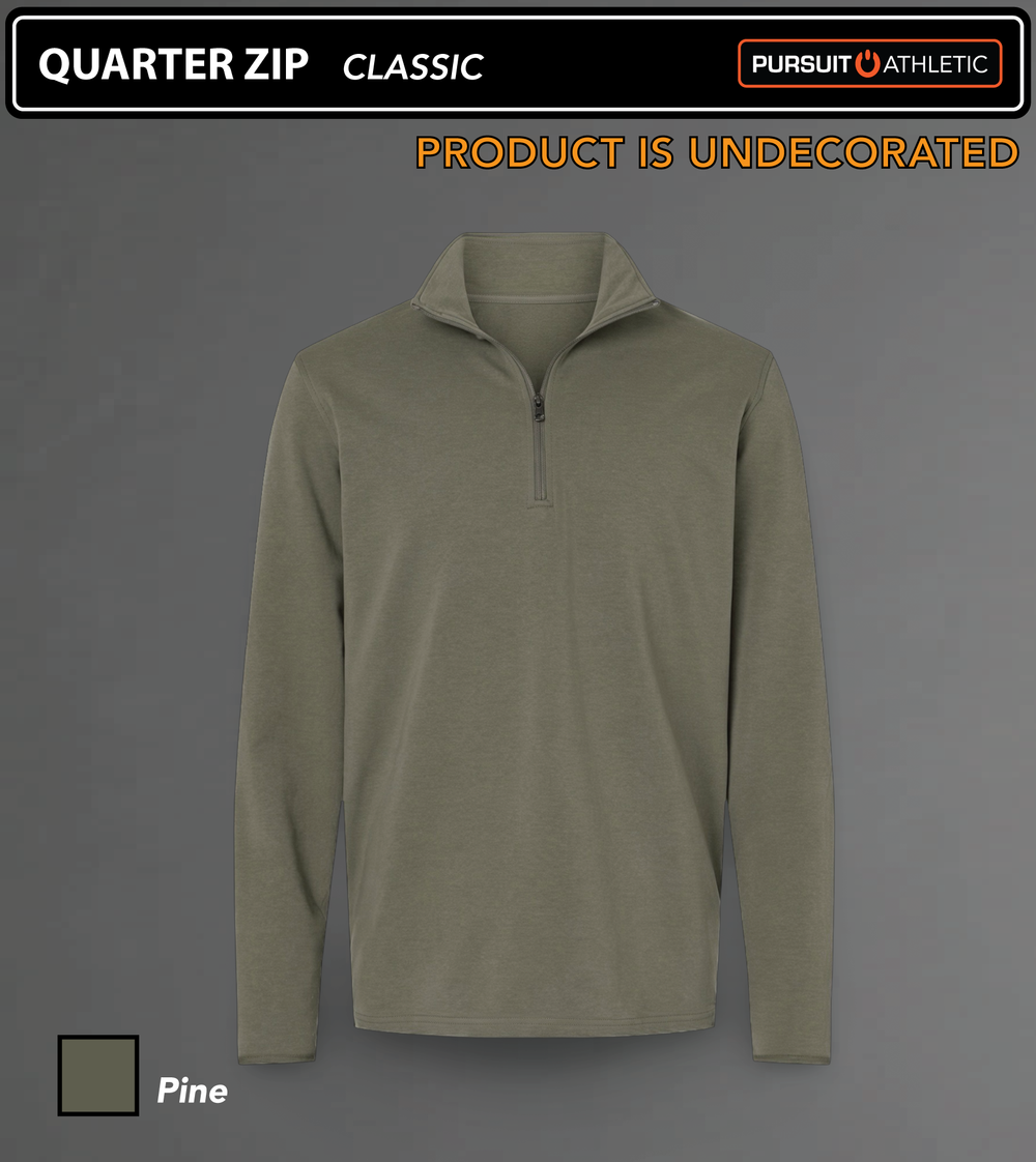 QUARTER ZIP | Classic | Undecorated - Pine