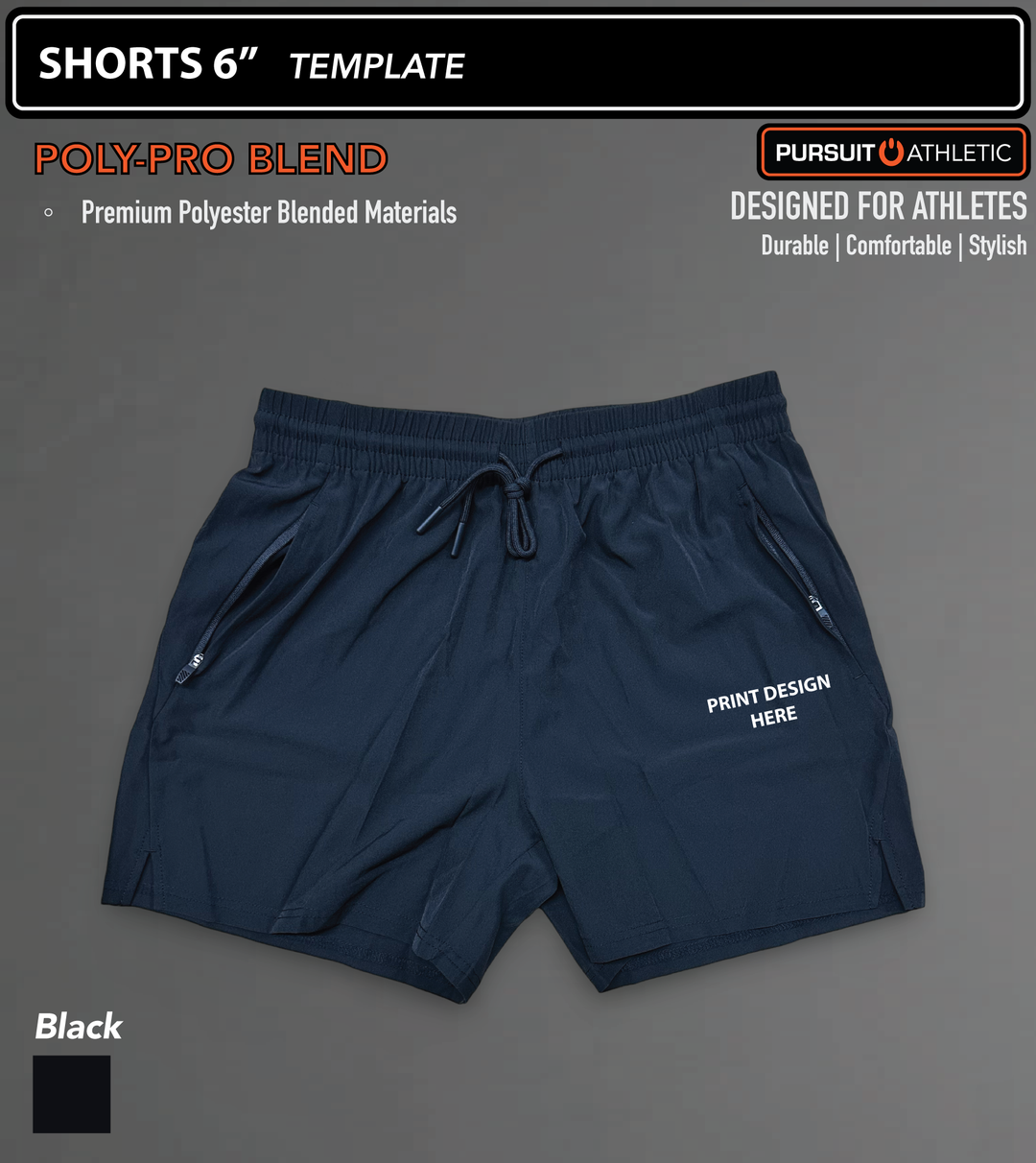 SHORTS | Poly-Pro Blend | Holdingford Wrestling