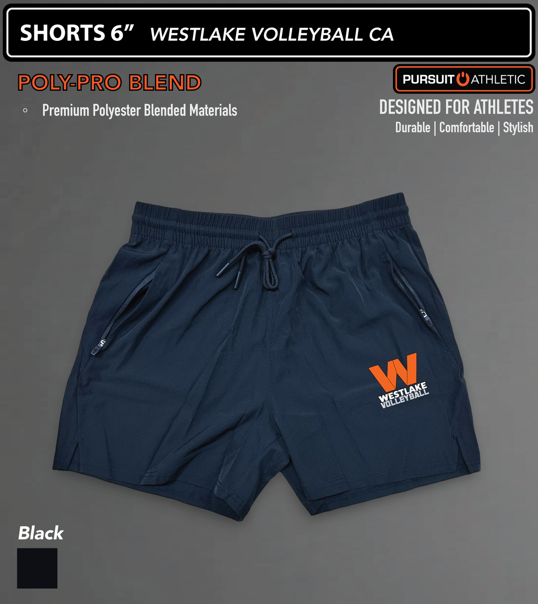 SHORTS | Poly-Pro Blend | Westlake Volleyball CA