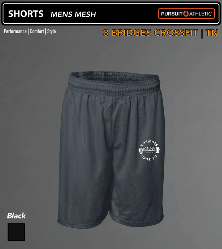 SHORTS | Mens Mesh | 3 Bridges Crossfit TN