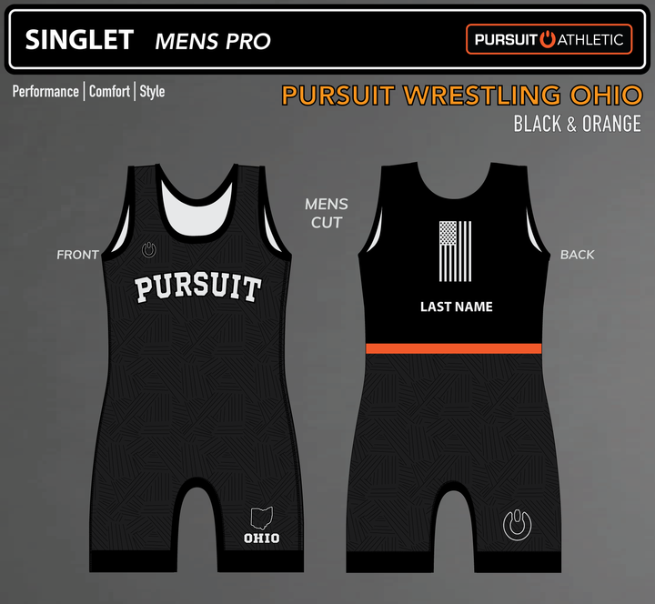PRE-ORDER | SINGLET | Mens Pro | Pursuit Wrestling OH