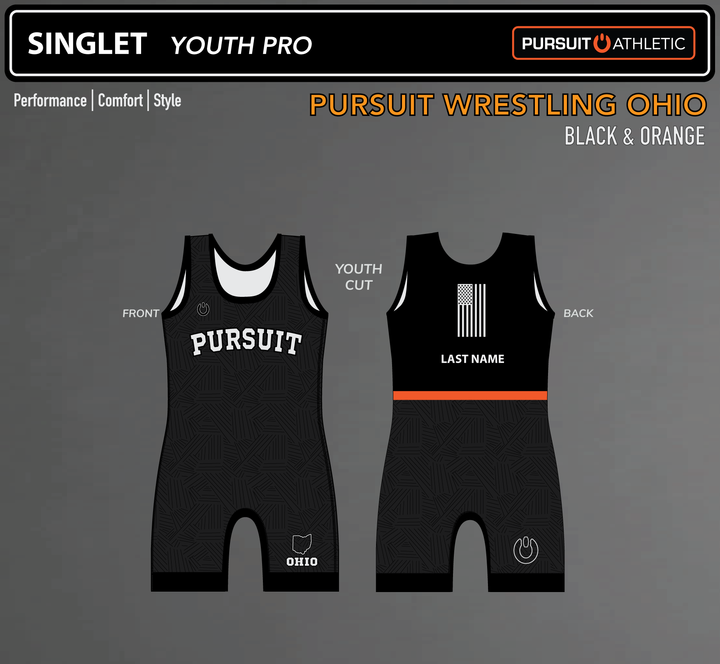 PRE-ORDER | SINGLET | Youth Pro | Pursuit Wrestling OH