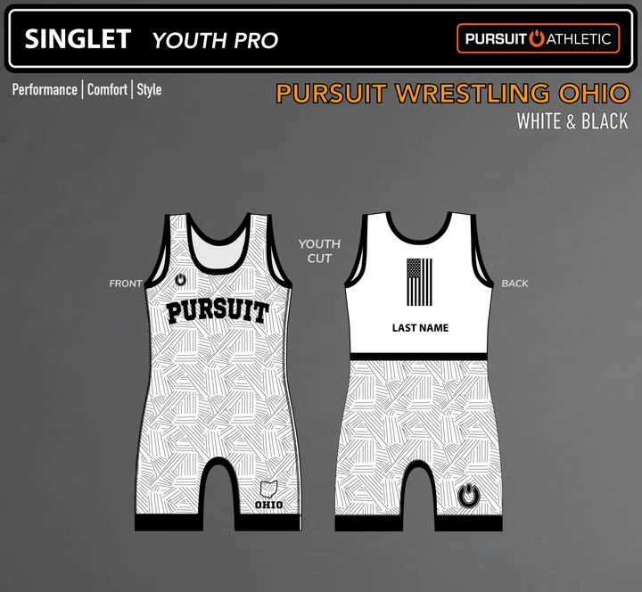 PRE-ORDER | SINGLET | Youth Pro | Pursuit Wrestling OH