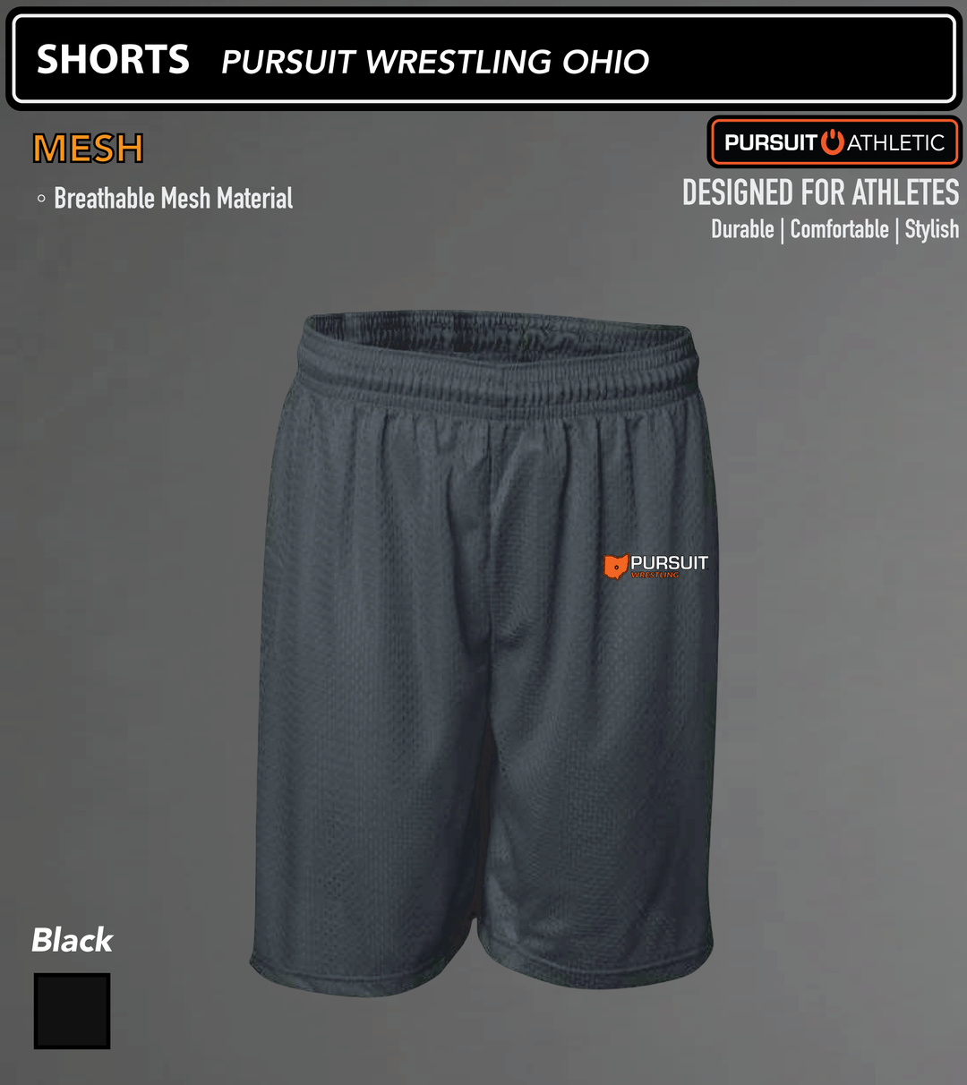 SHORTS | Mesh | Pursuit Wrestling Ohio