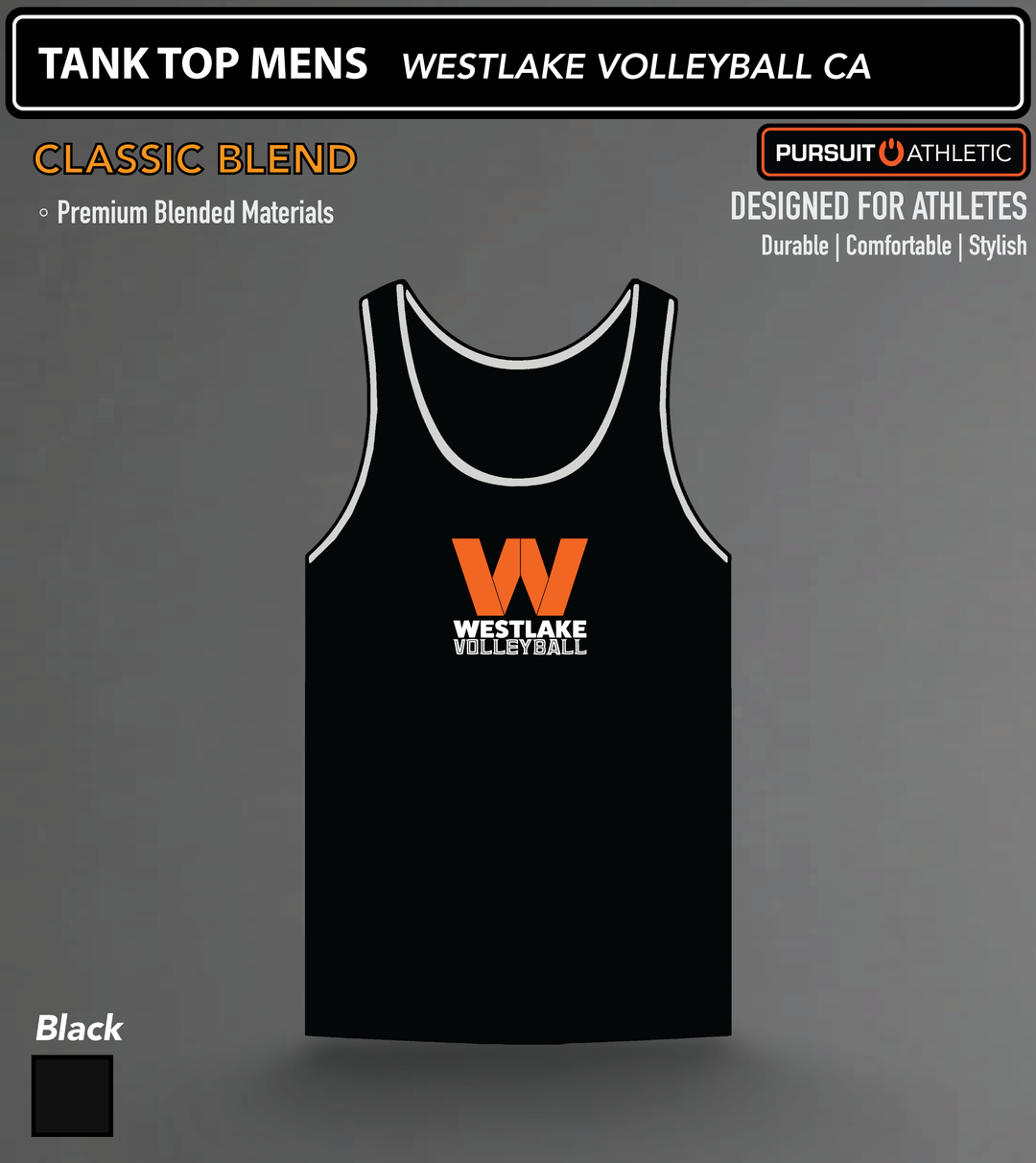 TANK TOP MENS | Classic Blend | Westlake Volleyball CA
