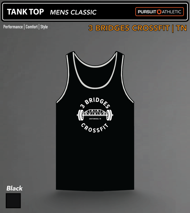 TANK TOP | Mens Classic | 3 Bridges Crossfit TN