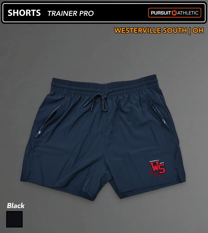 Westerville-South-Wrestling SHORTS Trainer-Pro Black