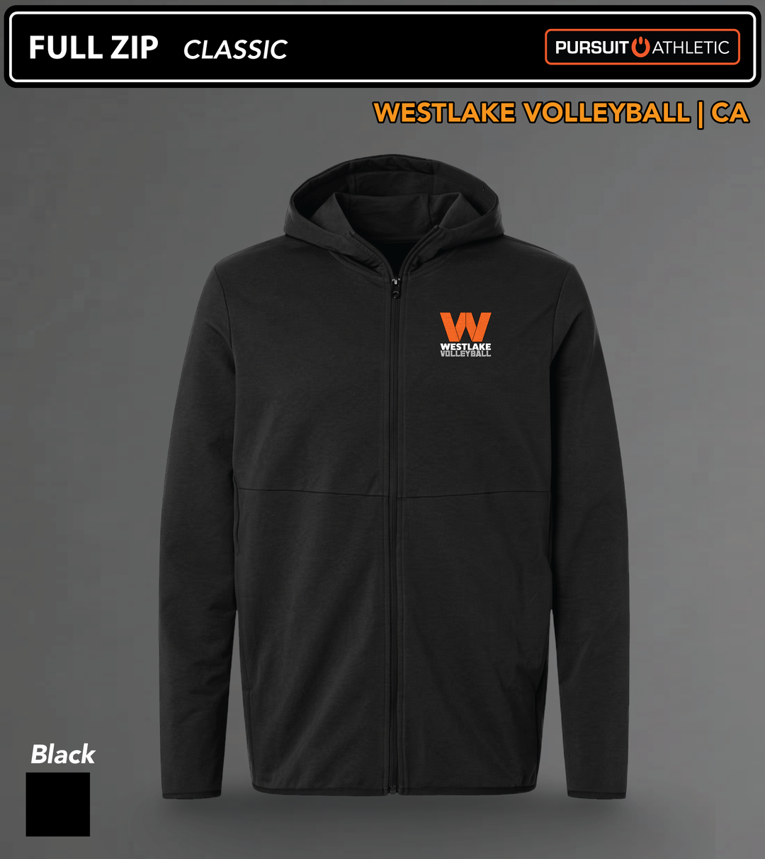 Westlake-Volleyball FULL-ZIP Classic Black