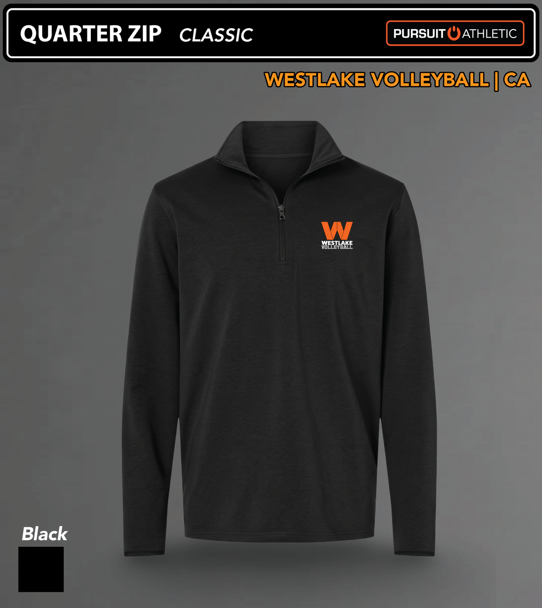 Westlake-Volleyball QUARTER-ZIP Classic Black