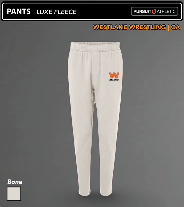 Westlake-Wrestling PANTS Luxe-Fleece Bone