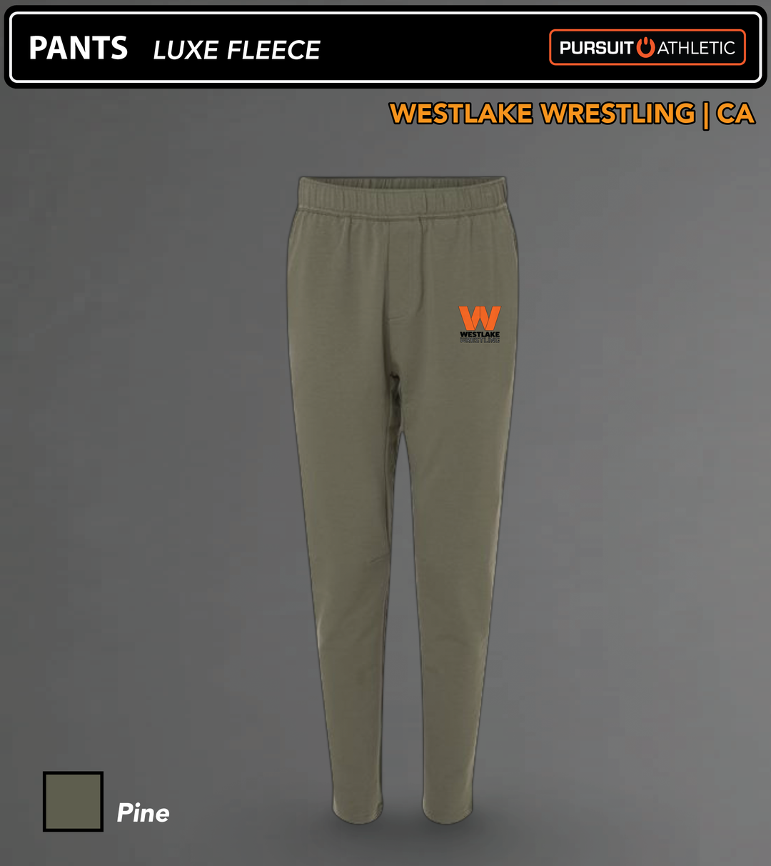 Westlake-Wrestling PANTS Luxe-Fleece Pine
